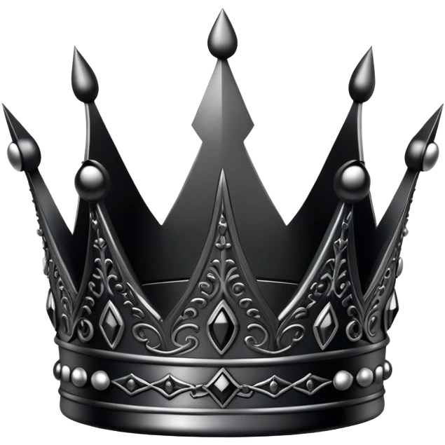Black Gothic crown emoji