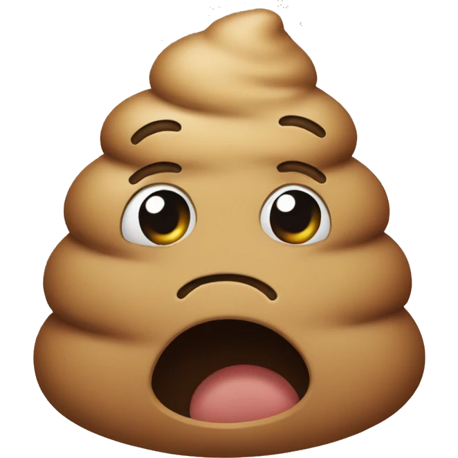poop emoji combined with crying emoji so like a crying poop emoji emoji