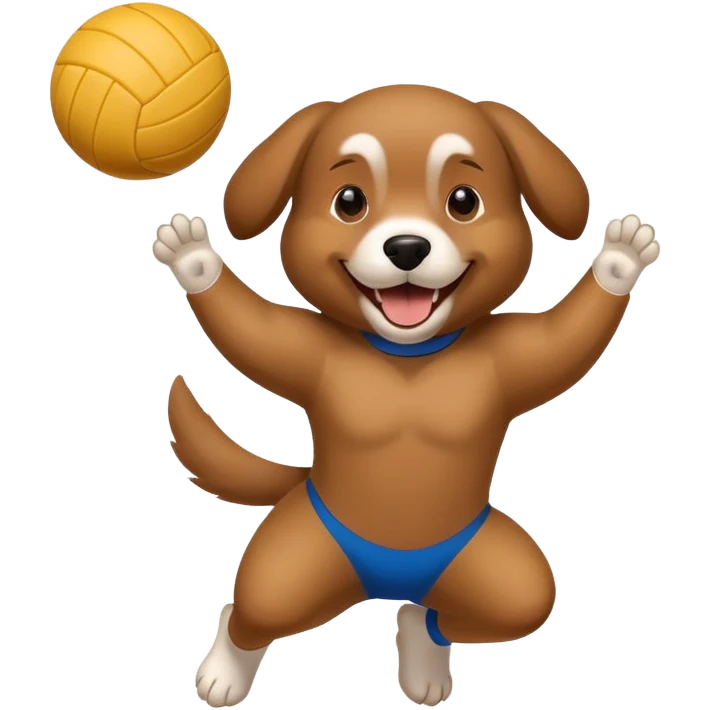 Dog playing volleyball  emoji