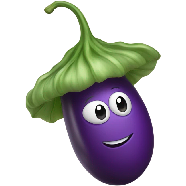 Eggplant with hat emoji