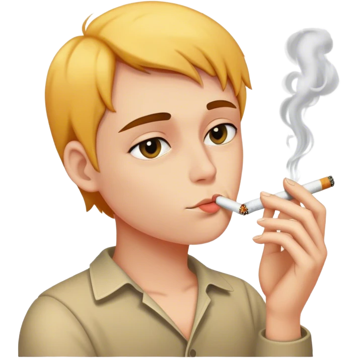 🤢 smoking a cigarette emoji