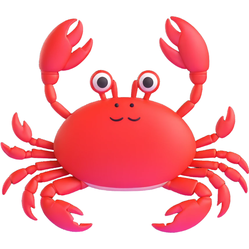 Sebastian the crab from The Little Mermaid emoji