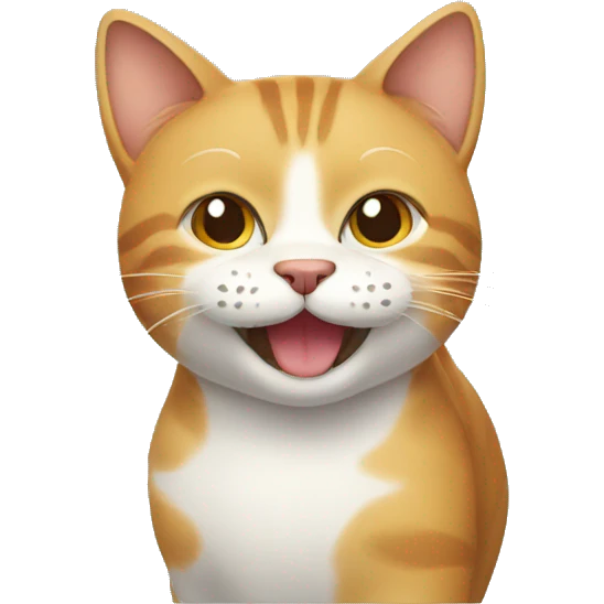 Smiling cat with mustache  emoji