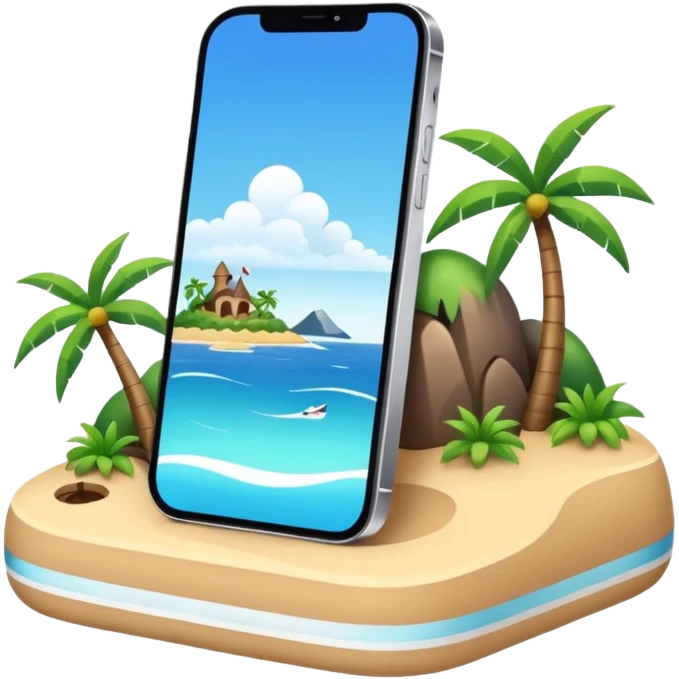 iPhone 14 Pro with Dynamic Island, sleek design emoji