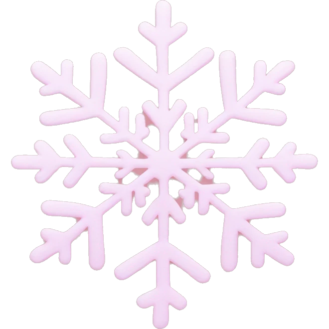 pastel pink snowflake  emoji