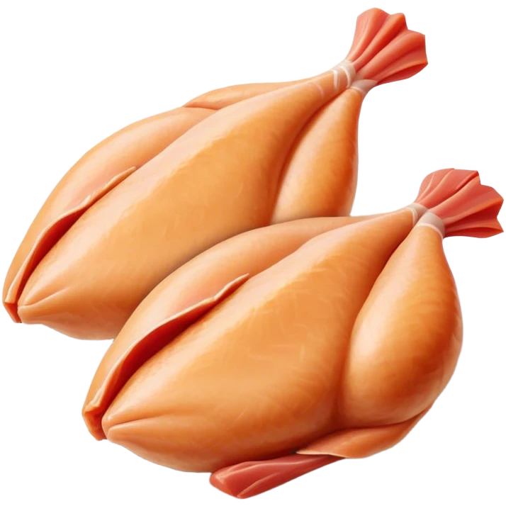 two raw chicken fillet emoji