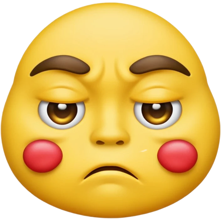 Make a grumpy kiss emoji emoji