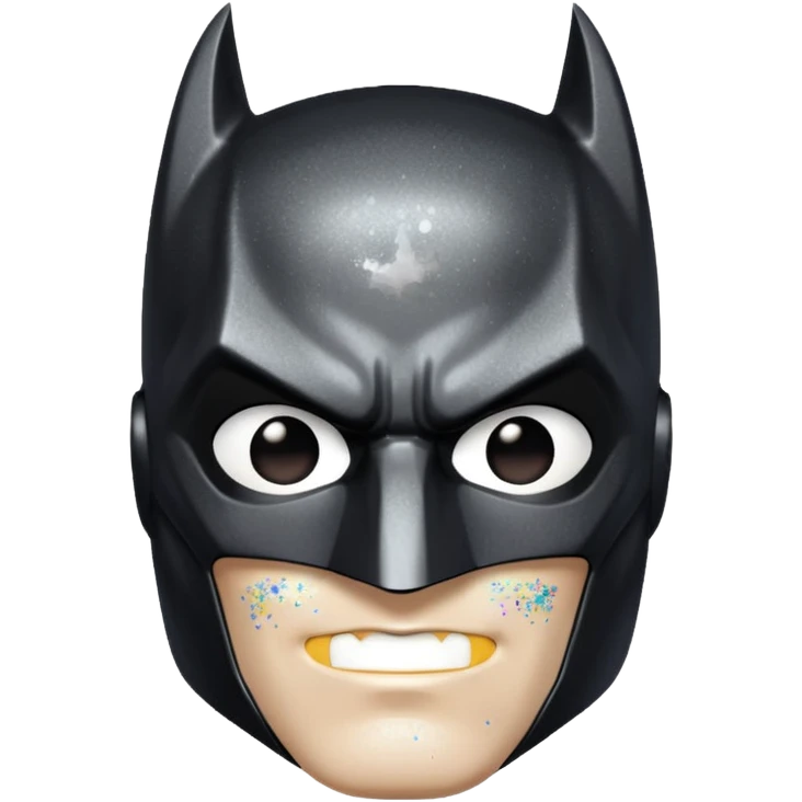 glitter batman white emoji