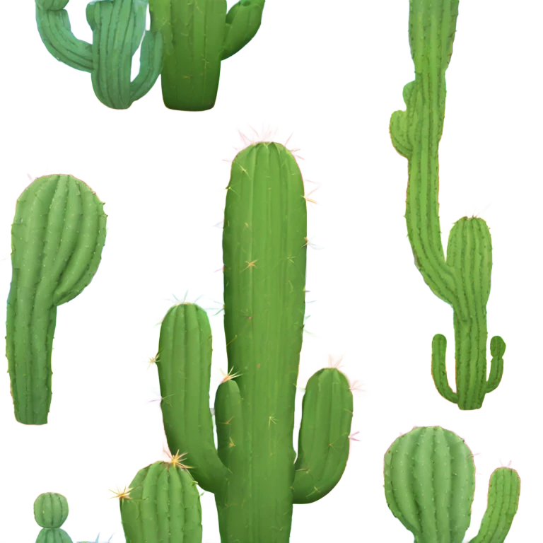 Cactus couleur arc-en-ciel  emoji