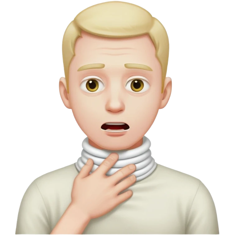 man chocking neck emoji