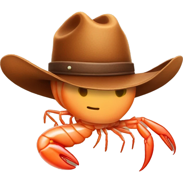 Shrimp with a cowboy hat emoji