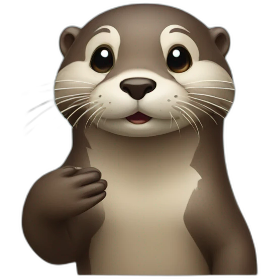 Otter salute emoji