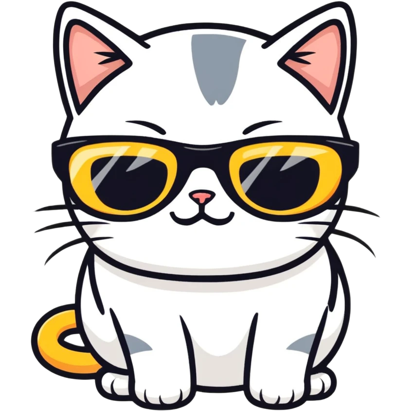 Cat with sunglasses emoji