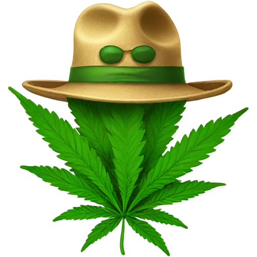 Weed with hat  emoji