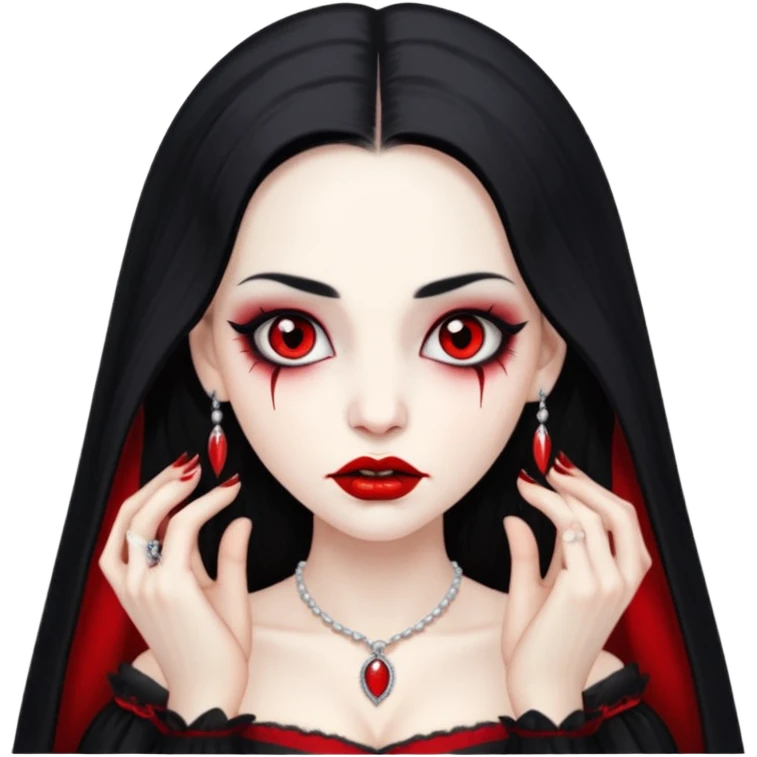 Vampire bride, tradition of vampire, Hungry. emoji