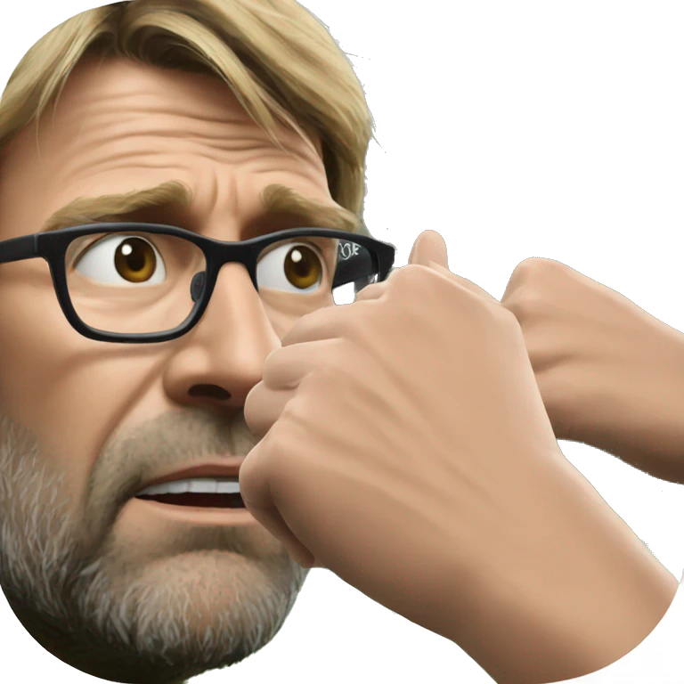 Klopp hand to face emoji