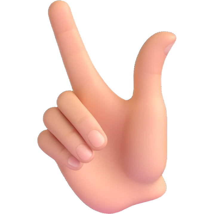 thumb pointing down, 3D style, no text emoji