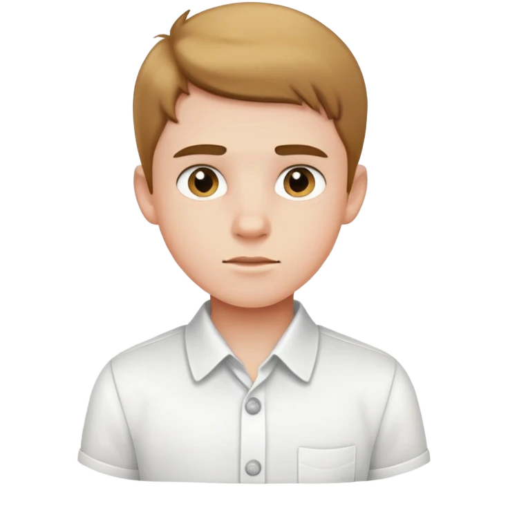 white shirt with three white buttons for a boy emoji