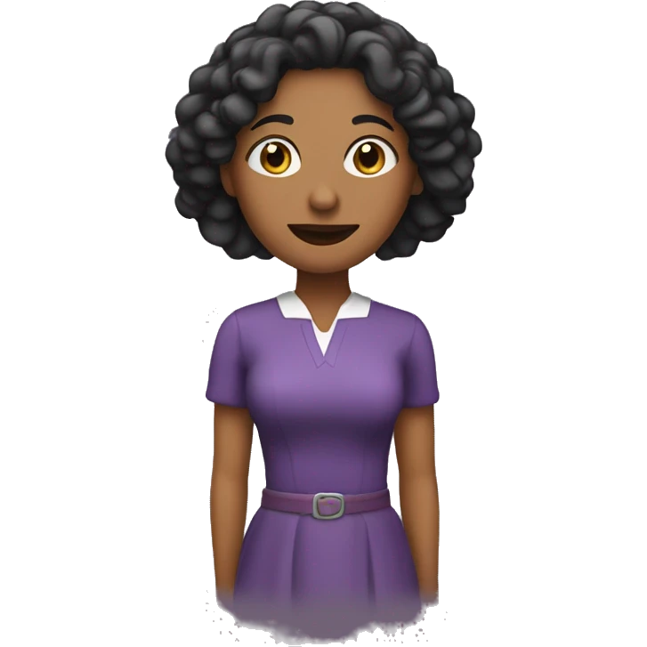 women is an actor and short, has Iroquois, strong and like cigarette, karaoke  emoji