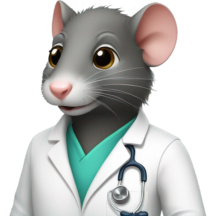 A doctor rat emoji