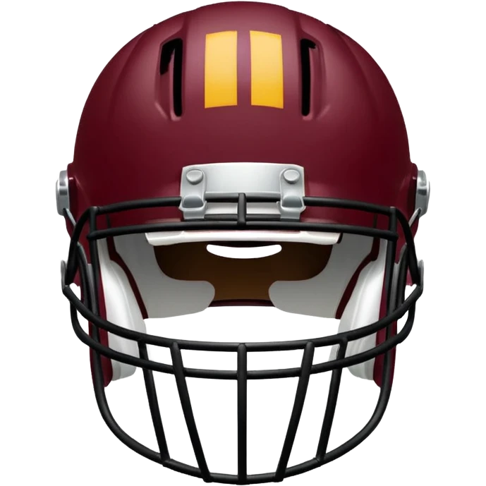 College football player helmet in maroon color emoji