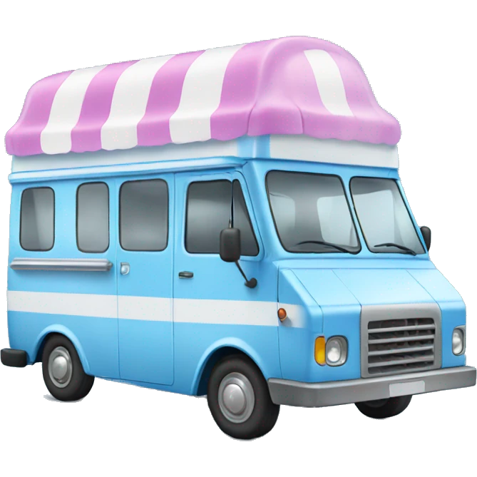 blue ice-cream van emoji