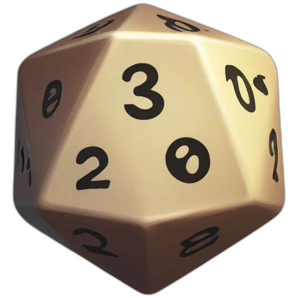 D20 dice emoji