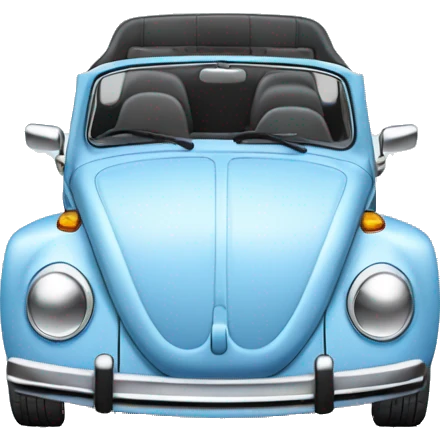 2006 light blue convertible Volkswagen beetle emoji