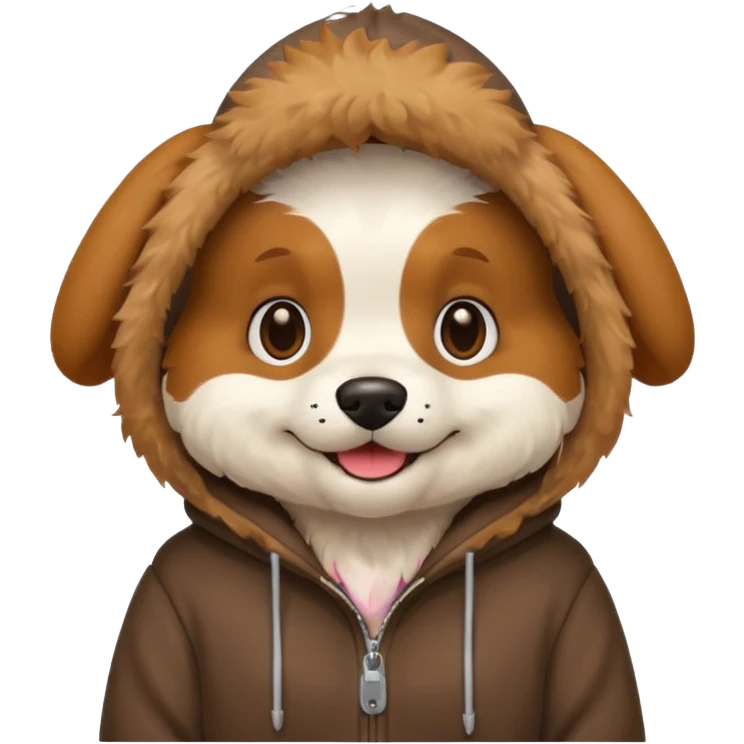 dog wearing a hoodie emoji