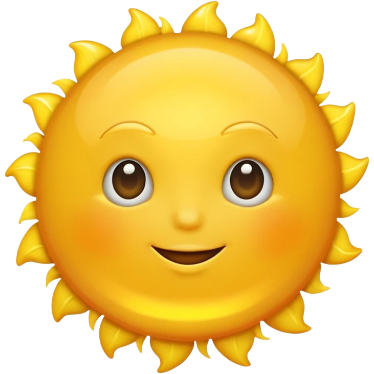 simple sun emoji. no face, no eyebrows, no lips needed emoji