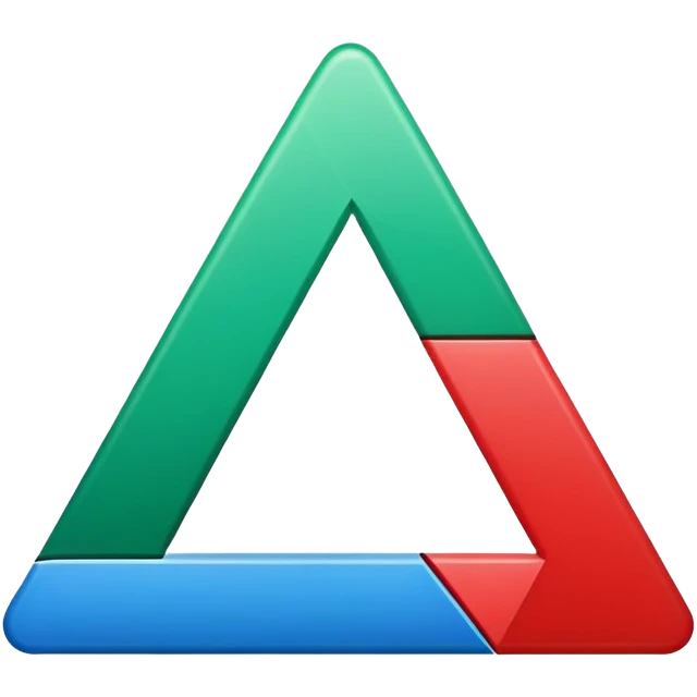 Red triangle green rectangle blue oval emoji