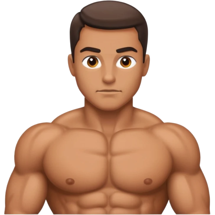 Create a buffed and defined chest view emoji