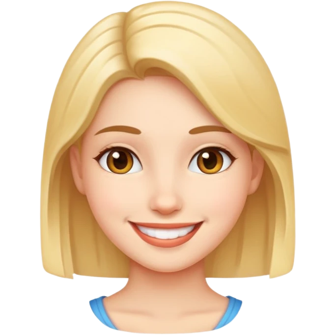 girl with smile emoji