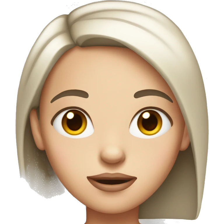 girl with MASSIVE forhead and no eyebrows emoji