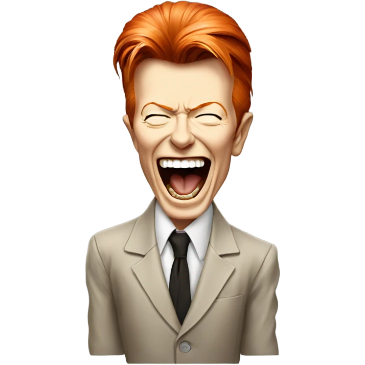 David Bowie laughing emoji