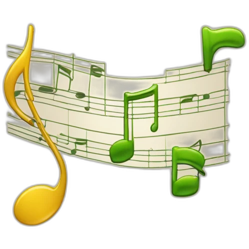 note de musique et dollars emoji