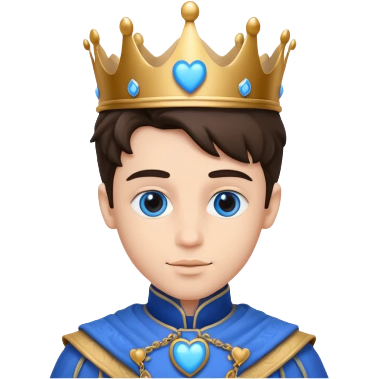Principe con ojos de corazón azul emoji