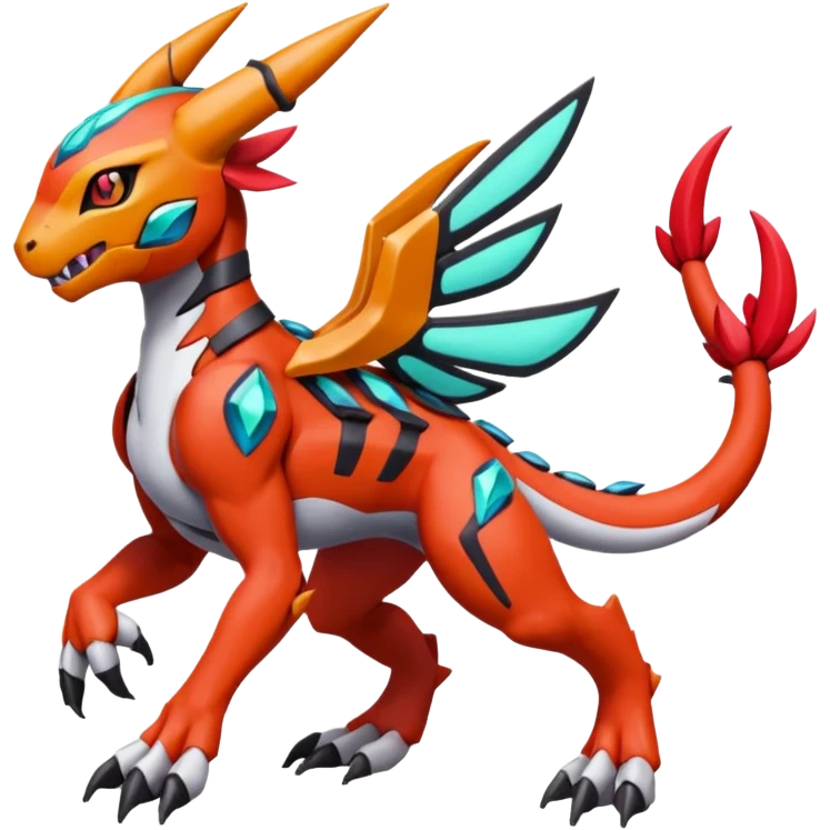 Meloetta-Guilmon-Wargreymon-Protogen-Pokémon-Digimon-Fakémon-fusion-hybrid-creature emoji
