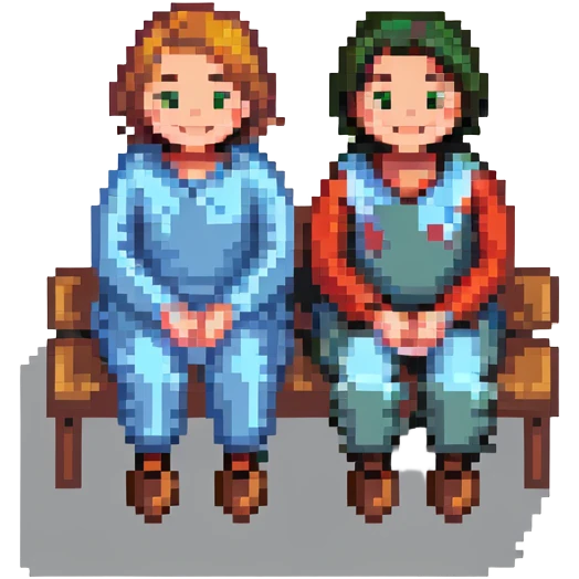 two friends sitting together happily emoji
