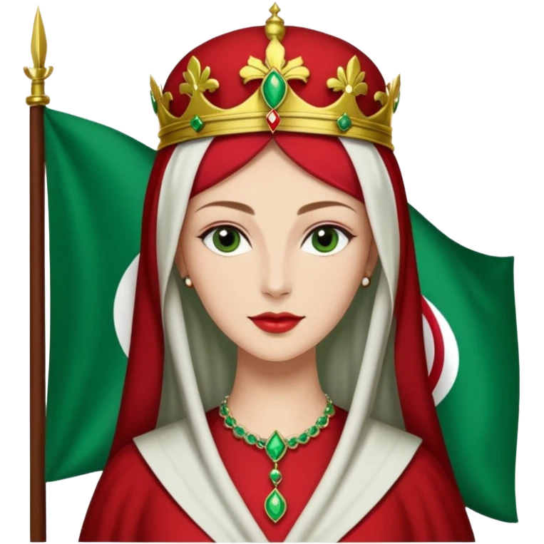 Хюррем‑султан с флагом османсокй империи emoji