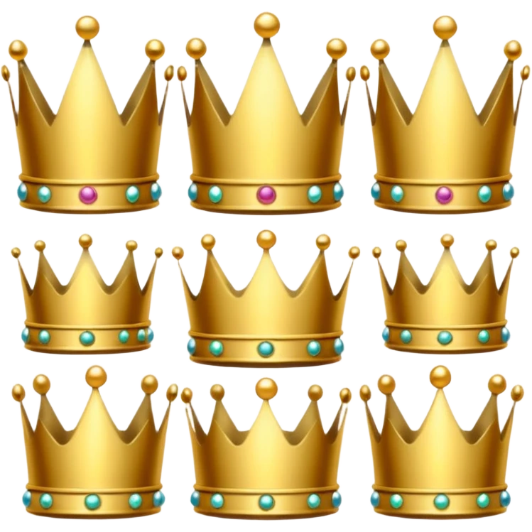 Gold crown group icon emoji