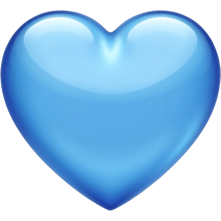 shiny blue heart emoji