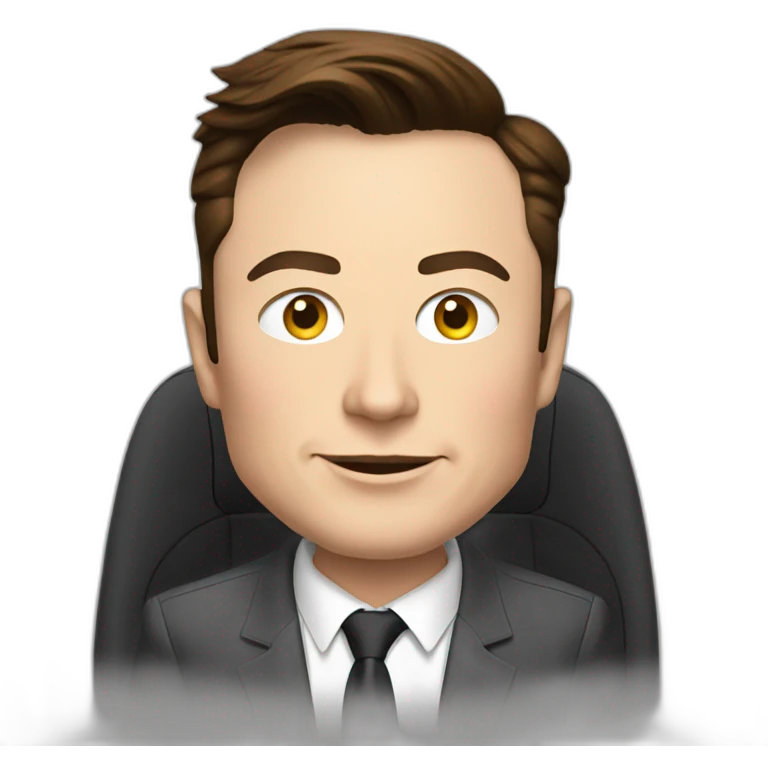 Elon Musk in a Tesla emoji