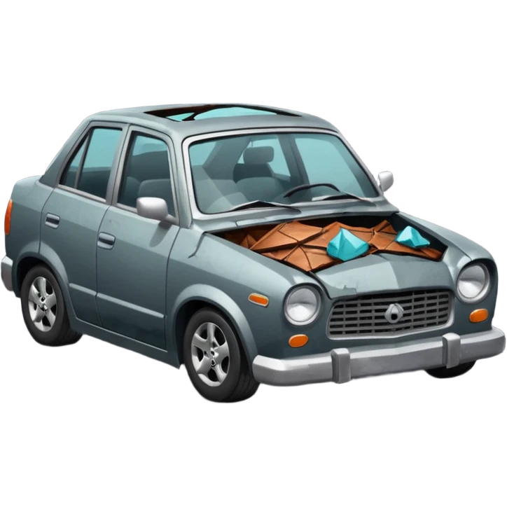 a wrecked car emoji