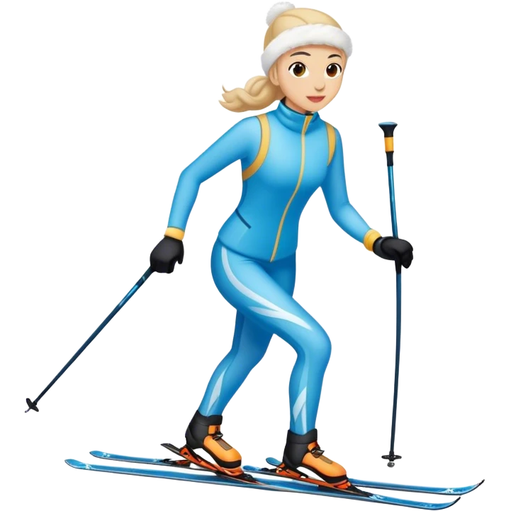 Cross country skiing  emoji