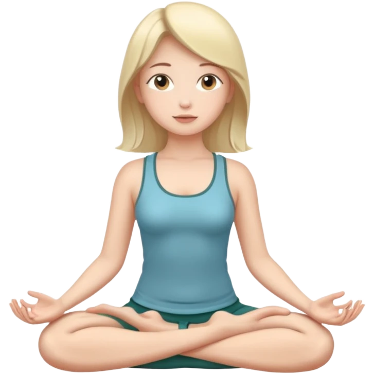 девочка сидит в позе лотоса и дышит emoji