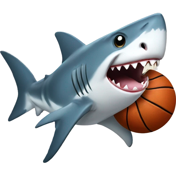 shark with basketball ball emoji