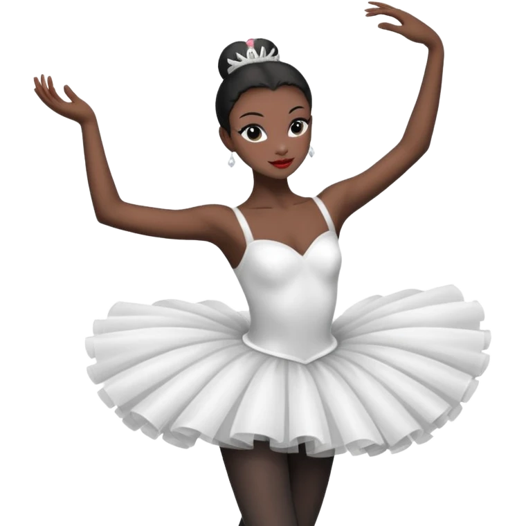 Black swan ballerina emoji from a far to see the whole body dancing emoji