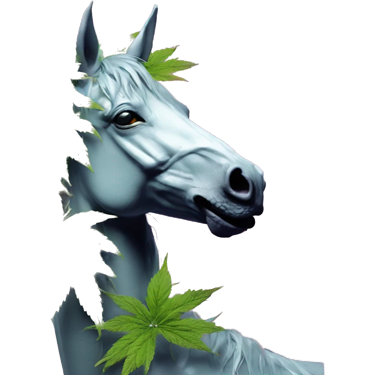 420 .Zombie_ Vaporwave black holographic oilslick zombie unicorn smoking yellow caution tape hemp leaves Pegasus hemp plants emoji