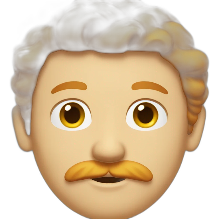 bold man with ginger mustache  emoji